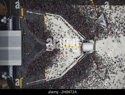 Aerial Shot of Wembley Stadium, durante la "Simmertime Ball" di Capital FM, Wembley, Londra, 12 giugno 2011 Foto Stock