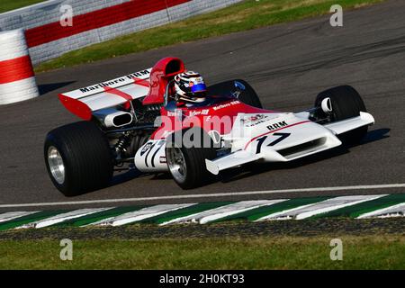 BRM P160, BRM Celebration, settant'anni da quando hanno partecipato per la prima volta al Gran Premio del 1951 tenutosi a Silverstone. Goodwood Revival 2021, Goodwood, Foto Stock