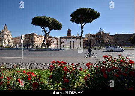 Italia, Roma, via dei fori Imperiali, via dei fori Imperiali Foto Stock