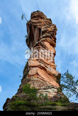 Dahner paesaggio roccioso, Pfalz, Germania Foto Stock