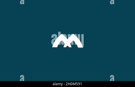 Logo lettera M stile ponte minimale Illustrazione Vettoriale