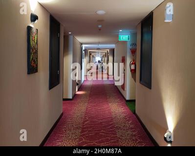 Bandung, Indonesia-29 settembre 2021: Vista del sole grande un hotel a Bandung, Giava Occidentale Foto Stock