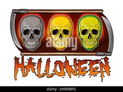 Logo con culle, Halloween festive Simbol Foto Stock