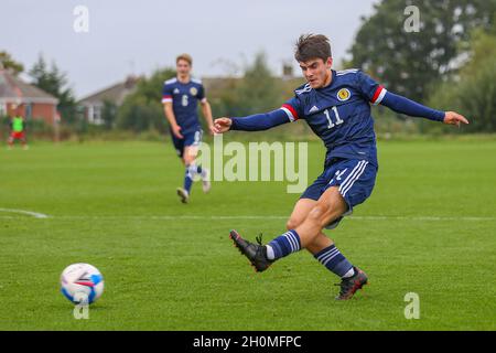 Scozia U19s contro Fleetwood Town U20s a Poolfoot Farm, Fleetwood, Inghilterra il 09 ottobre 2021. Foto di Sam Fielding / SLF Studios Foto Stock