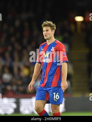 Joachim Andersen di Crystal Palace durante la partita della Premier League tra Crystal Palace e Brighton & Hove Albion a Selhurst Park , Londra , Regno Unito - 27 Settembre 2021 - solo per uso editoriale. Nessun merchandising. Per le immagini Football si applicano restrizioni fa e Premier League inc. Nessun utilizzo di Internet/cellulare senza licenza FAPL - per i dettagli contattare Football Dataco Foto Stock