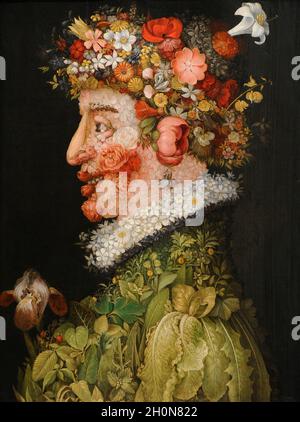 Giuseppe Arcimboldo (1527-1593). Pittore italiano. Allegoria della Primavera, ca.1563. San Fernando Accademia Reale di Belle Arti. Madrid. Spagna. Foto Stock