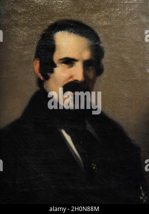 Joaquin Manuel Fernandez Cruzado (1781-1856). Pittore spagnolo. Self-portrait, ca.1835. Museo del Romanticismo. Madrid. Spagna. Foto Stock