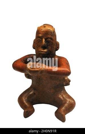 Figura antropomorfa. Hanno raffigurato i personaggi in atteggiamenti diversi. Accompagnato il defunto come beni gravi nelle tombe profonde. Ceramica. Colima ( Foto Stock