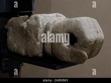 Impugnatura a forma di mano. secoli vi-viii. Arenaria. Dalla Cattedrale di Faras (Sudan). Faras Gallery. Museo Nazionale. Varsavia. Polonia. Foto Stock