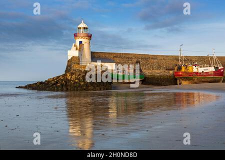 Balbriggan Lighthouse, County Dublin, Irlanda Foto Stock