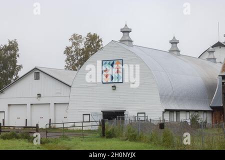 Creamer's Field Migratory Waterfowl Refuge Barn Foto Stock