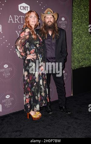 Nashville, Stati Uniti. 13 ottobre 2021. Morgane Stapleton, Chris Stapleton partecipa al CMT Artist of the Year 2021 il 13 ottobre 2021 a Nashville, Tennessee. Foto: Ed Rode/imageSPACE Credit: Imagespace/Alamy Live News Foto Stock