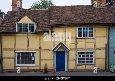 Tudor cottage con struttura in legno a St. Mary's Street, Wallingford, Inghilterra, Regno Unito Foto Stock