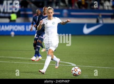 Parigi, Francia, 13 ottobre 2021, Lyubov Shmatko di Kharkiv durante la UEFA Women's Champions League, partita di calcio del Gruppo B tra Paris Saint-Germain (PSG) e il FC Kharkiv il 13 ottobre 2021 allo stadio Jean Bouin di Parigi, Francia - Foto Jean Catuffe / DPPI Foto Stock