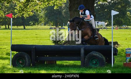 Prove a cavallo di Weston Park 2021 Foto Stock