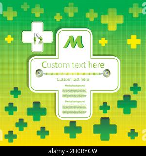 Astratto sfondo medico griglia verde Illustrazione Vettoriale