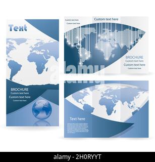 Business modello di progettazione layout brochure vettoriale Illustrazione Vettoriale