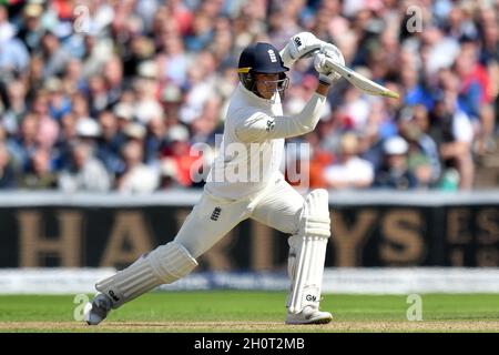 Tom Westley in Inghilterra si ritrae durante il quarto Test Match investito tra Inghilterra e Sud Africa al campo da cricket Old Trafford di Manchester. Foto Stock