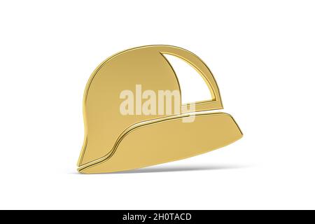 Icona del nazismo dorato isolata su sfondo bianco - rendering 3D Foto Stock