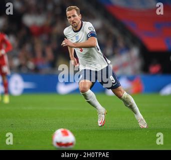 Inghilterra / Ungheria - Coppa del mondo FIFA 2022 - Qualifiche europee - Gruppo i - Stadio di Wembley Harry Kane in Inghilterra durante la partita al Wembley Stadium. Picture Credit : © Mark Pain / Alamy Live News Foto Stock