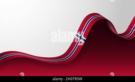 EPS10 Vector Patriotic background con i colori della bandiera norvegese. Un elemento di impatto per l'uso che si desidera fare di esso. Illustrazione Vettoriale