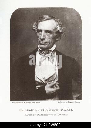 Ritratto dell'inventore e pittore americano Samuel Finley Breese Morse (1791 - 1872), circa 1839. Fotografia di Louis-Jacques-Mandé Daguerre (1787 - 1851) Foto Stock