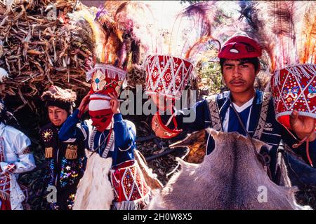 Mamacha Carmen festeggiamenti a Pisac, Valle Sacra di Cusco, Perù Foto Stock