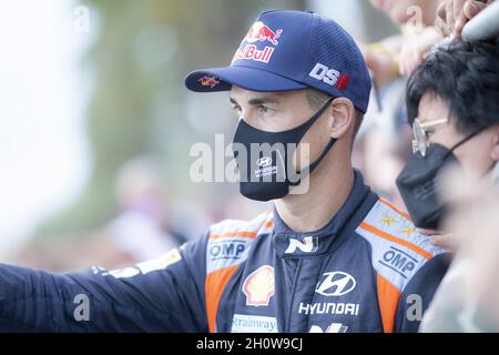 Sordo Dani (spa), Hyundai Shell Mobis World Rally Team, Hyundai i20 Coupe WRC, ritratto durante il RACC Rally Catalunya de Espana, 11° round del FIA WRC 2021, FIA World Rally Championship, dal 14 al 17 ottobre 2021 a Salou, Catalogna, Spagna - Foto: Nikos Katikis/DPPI/LiveMedia Foto Stock