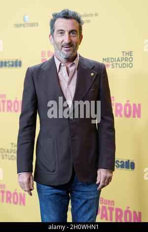 Madrid, Spagna. 14 Ott 2021. Luis Zahera partecipa alla prima del film 'El buen patron', al Callao Cinemas. Credit: SOPA Images Limited/Alamy Live News Foto Stock