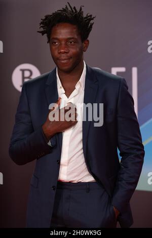 Londra, Regno Unito. 14 Ott 2021. Makita Samba partecipa al 'Paris, 13° distretto' UK Premiere durante il 65° BFI London Film Festival al Royal Festival Hall. (Foto di Pietro Recchia/SOPA Images/Sipa USA) Credit: Sipa USA/Alamy Live News Foto Stock