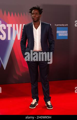 Londra, Regno Unito. 14 Ott 2021. Makita Samba partecipa al 'Paris, 13° distretto' UK Premiere durante il 65° BFI London Film Festival al Royal Festival Hall. (Foto di Pietro Recchia/SOPA Images/Sipa USA) Credit: Sipa USA/Alamy Live News Foto Stock