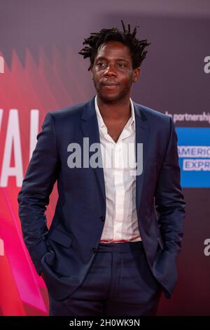 Londra, Regno Unito. 14 Ott 2021. Makita Samba partecipa al 'Paris, 13° distretto' UK Premiere durante il 65° BFI London Film Festival al Royal Festival Hall. (Foto di Pietro Recchia/SOPA Images/Sipa USA) Credit: Sipa USA/Alamy Live News Foto Stock