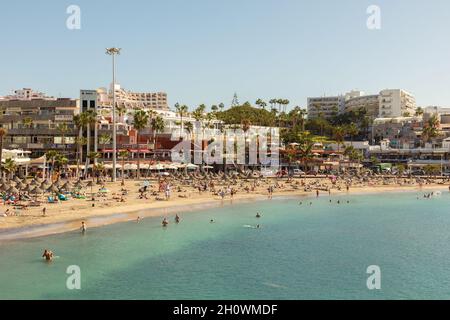 Costa Adeje spiaggia a Tenerife Foto Stock