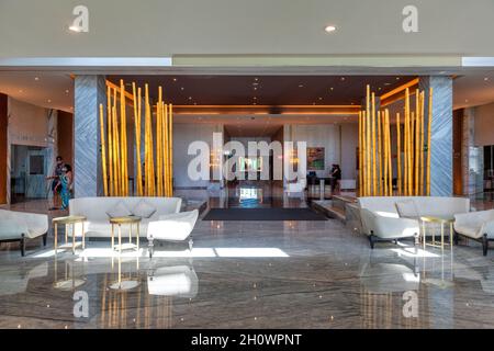 Grand Moon Palace Hotel, architettura interna, Cancun, Mexiclo Foto Stock