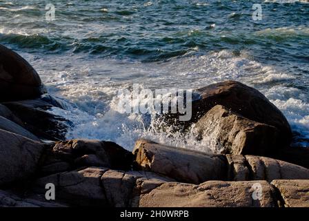 Mare spettacolare nell'arcipelago di Fjällbacka sulla costa occidentale svedese Foto Stock