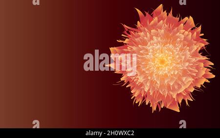 Arte floreale moderna - composizione vettoriale di fiori rossi a forma di sfera per decorazione di nozze, San Valentino, Festa della mamma, vendita e altri eventi. EPS8 Illustrazione Vettoriale