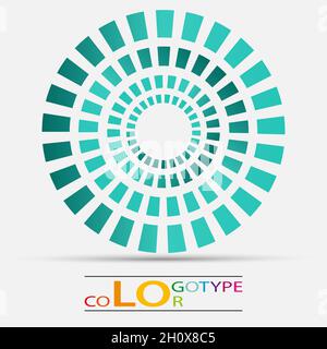 Colorato vettore geometrico business icona, logo, segno, simbolo per esigenze di design creativo Illustrazione Vettoriale