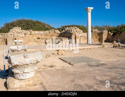 Sito archeologico di Agios Georgios Pegeia, regione di Paphos, Cipro. Foto Stock