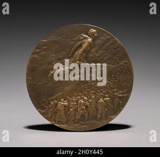 Medaglia (inversa), 1914. Jules Prosper Legastelois (francese, 1855-1931). Bronzo; diametro: 7 cm (3/4 poll.). Foto Stock