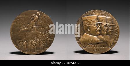 Medaglia, 1914. Jules Prosper Legastelois (francese, 1855-1931). Bronzo; diametro: 7 cm (3/4 poll.). Foto Stock