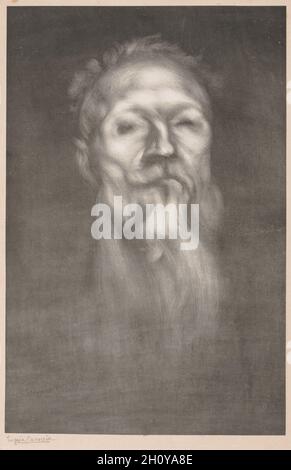 Auguste Rodin, 1897. Eugène Carrière (francese, 1849-1906). Litografia; foglio: 66.1 x 47.6 cm (26 x 18 3/4 poll.); immagine: 53 x 34.8 cm (20 7/8 x 13 11/16 poll.). Foto Stock