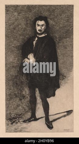 Il tragico attore, 1866. Edouard Manet (francese, 1832-1883). Incisione; Foto Stock