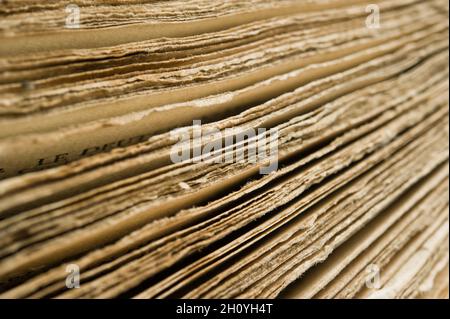 macro dettaglio delle pagine di un libro antico