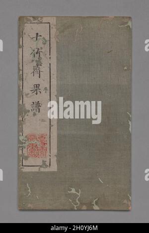 Manuale di pittura e calligrafia di dieci Bamboo Studio (Shizhuzhai shuhua pu): Frutta, 1675-1800. HU Zhengyan (cinese, c.. 1584–1674). Blocco di legno colorato; aperto ed esteso: 23.7 x 27.9 cm (9 5/16 x 11 poll.). Foto Stock