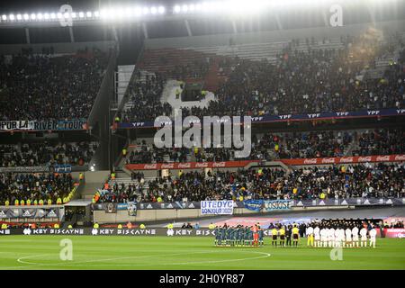 Buenos Aires, Argentina. 14 Ott 2021. Vista di El Monumental durante la Coppa del mondo FIFA Qatar 2022 Qualifiers partita tra Argentina e Perù. Punteggio finale; Argentina 1:0 Perù. Credit: SOPA Images Limited/Alamy Live News Foto Stock