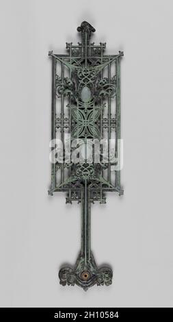 Balustre con pannello progettato per il negozio Schlesinger e Mayer (ora Carson, Pirie, Scott e Company), 1899-1904. George Grant Elmslie (americano, 1871-1952). Ghisa; totale: 89.2 x 24.8 cm (35 1/8 x 9 3/4 poll.). Foto Stock