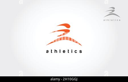 Illustrazione del logo di Athletics Vector. Carattere del logo del vettore umano. È un logo eccellente. Ideale per qualsiasi attività che utilizzi l'interazione umana. Illustrazione Vettoriale