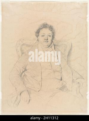 Charles Thévenin, dopo Ingres, 1800s. Anonimo, dopo Jean-Auguste-Dominique Ingres (Francese, 1780-1867). Grafite; foglio: 30,2 x 25,4 cm (11 7/8 x 10 in.). Foto Stock