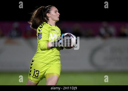 DURHAM CITY, REGNO UNITO. 14 OTTOBRE Megan Borthwick of Durham Women durante la partita di fa Women's Continental League Cup tra Durham Women e Manchester United al Maiden Castle, Durham City giovedì 14 ottobre 2021. (Credit: Mark Fletcher | MI News) Credit: MI News & Sport /Alamy Live News Foto Stock