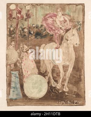 BAREBACK Rider, c. 1895. Maurice Prendergast (americano, 1858-1924). Monotipo a colori; Foto Stock